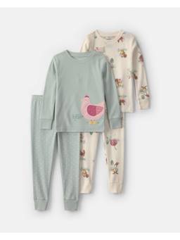 Carter's - Baby Girl Country Chicken Loose Fit T-Shirt And Pyjama (Pack Of 2)