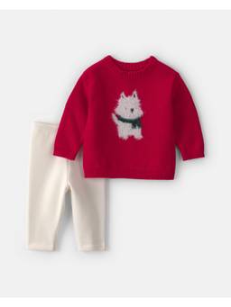 Carter's - Baby Girl Dog Sweater And Pants