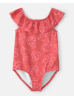 Carter's - Floral 1-Piece Swimsuit - Red