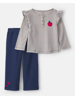 Carter's - Toddler Girl Apple Fleece Top And Pant