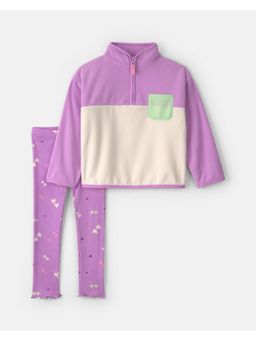 Carter's - Toddler Girl Stars Fleece Long Sleeve T-Shirt And Pants