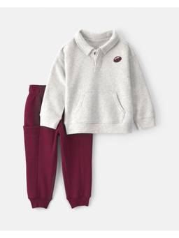 Carter's - Toddler Boy Football Fleece Polo T-Shirt And Joggers