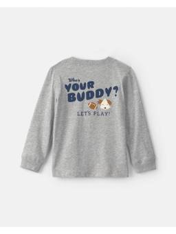 Carter's - Toddler Boy Buddy Dog Long Sleeve Graphic T-Shirt - Grey