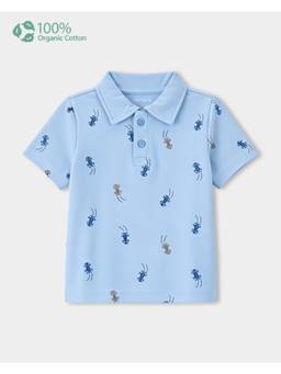 Carter's - Baby Boy Blue Organic Cotton Polo T-Shirt