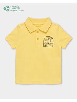 Carter's - Baby Boy Yellow Organic Cotton Polo T-Shirt