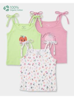 Carter's - Baby Girl Cotton Printed Tops (Pack Of 3)