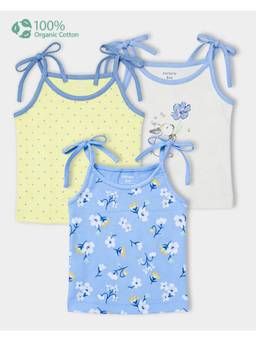 Carter's - Baby Girl Cotton Printed Tops (Pack Of 3)