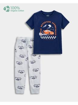 Carter's - Boy Cotton Car Print T-Shirt And Joggers