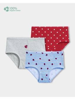 Carter's - Girl Multi-Color Cotton Printed Briefs (Pack Of 3)