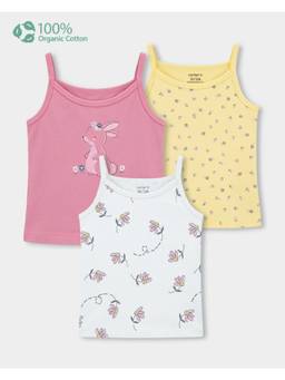 Carter's - Girl Cotton Floral Printed Camisoles (Pack Of 3)