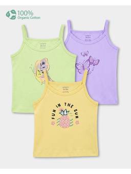 Carter's - Girl Cotton Printed Camisoles (Pack Of 3)