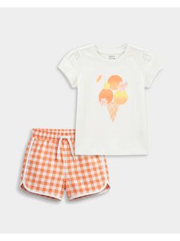 Carter's - Toddler Girl Cotton Ice-Cream Print T-Shirt And Shorts