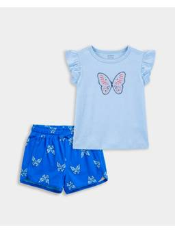 Carter's - Toddler Girl Cotton Butterfly Print T-Shirt And Shorts