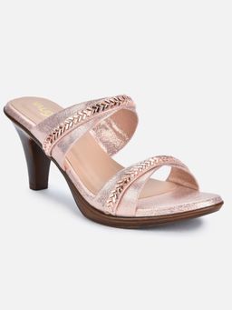 VALIOSAA - Rose Gold Embellished Heels