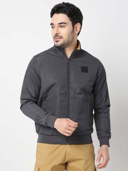 Spykar - Charcoal Grey Long Sleeves Reversible Jacket