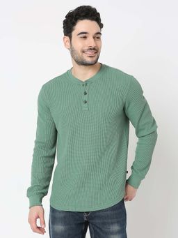 Spykar - Men Green Slim Fit T-Shirt