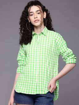 Freehand - Green Checks Regular Fit Shirt
