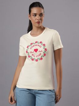 Converse - Female Rose Patch T-Shirt