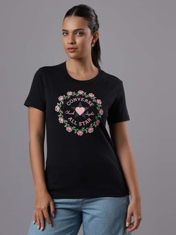 Converse - Female Rose Patch T-Shirt