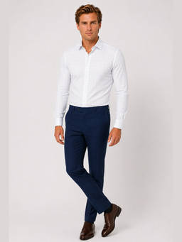 CLUBHAVANA - White Checks Collar Neck Shirt