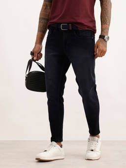 WROGN - Blue Solid/Plain No Fade Jeans