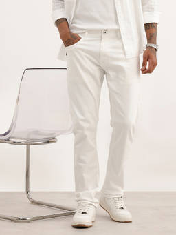 WROGN - White Solid/Plain No Fade Jeans