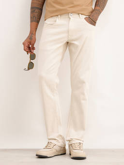 WROGN - Beige Solid/Plain No Fade Jeans