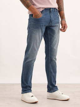 WROGN - Blue Solid/Plain Light Fade Jeans