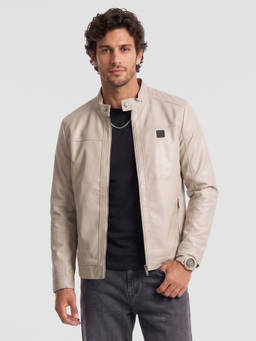 WROGN - Grey Solid/Plain High Neck Bomber Jacket