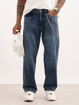 WROGN - Blue Solid/Plain Light Fade Jeans
