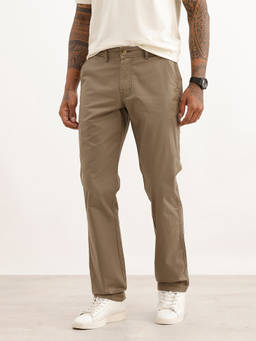 WROGN - Olive Solid/Plain Straight Trouser