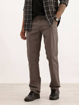 WROGN - Grey Solid/Plain Straight Trouser