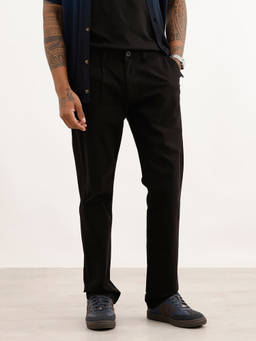 WROGN - Black Solid/Plain Straight Trouser