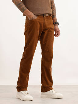 WROGN - Brown Solid/Plain Straight Trouser