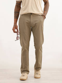 WROGN - Olive Solid/Plain Straight Trouser