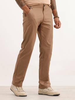 WROGN - Taupe Solid/Plain Straight Trouser