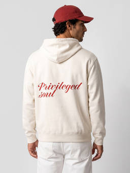 WROGN - Off White Solid/Plain Hooded Sweatshirt