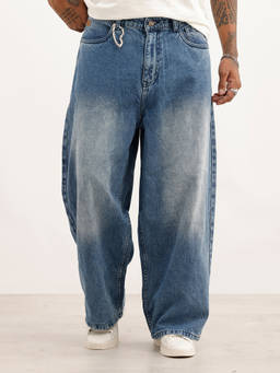 WROGN - Blue Solid/Plain Light Fade Jeans