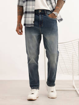 WROGN - Blue Solid/Plain Light Fade Jeans