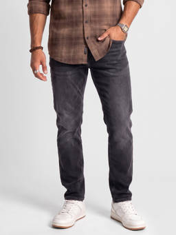 WROGN - Grey Solid/Plain Light Fade Jeans