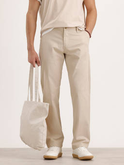 WROGN - Beige Solid/Plain Straight Trouser