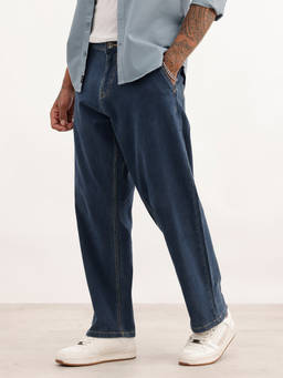 WROGN - Blue Solid/Plain Light Fade Jeans