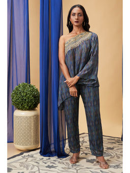 Soup by Sougat Paul - Elara Blue Printed Co-Ord (Set of 2)