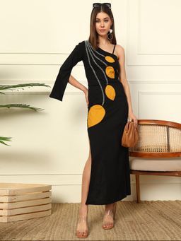 Deebaco - Women Black Other Embroidered Dress