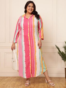 Deebaco - Women Multi-Color Rayon Printed Dress