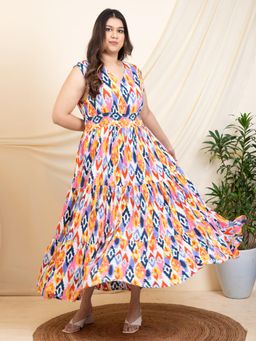 Deebaco - Women Multi-Color Rayon Printed Dress