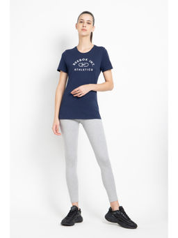 Reebok - W Prime Graphic Tee Navy Blue Training T-Shirts