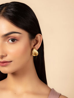 Twenty Dresses by Nykaa Fashion - Spark Like A Gold Twisted Earrings