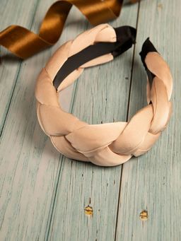 JEWELZ - Cream Zig Zag Pattern Hair Band Women