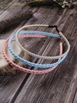 JEWELZ - 3 Pcs Of Multicolour Plastic Hair Bands for Women